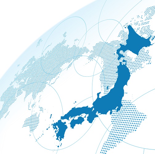 日本地図　世界地図　グローバル　ビジネス